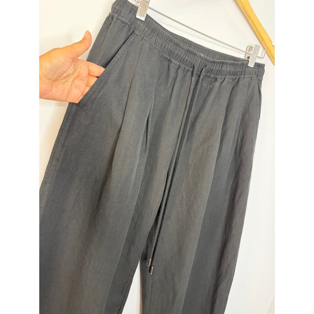 Apiece Apart Everyday Pull-On Pants Black Relax Women's M Casual Wardrobe - Picture 11 of 13